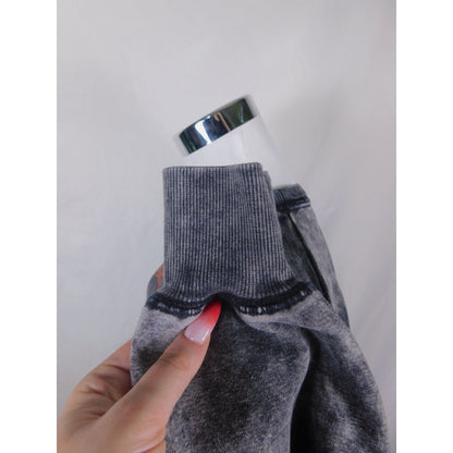 Cosmic Vibes Sun Eye Sweatshirt Black Acid Wash S Boho Witchcore