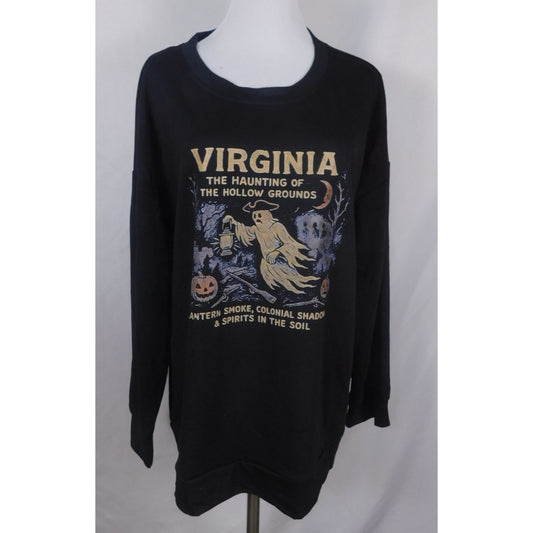 Virginia Ghost Sweatshirt XL Colonial Witchcore Gothic New