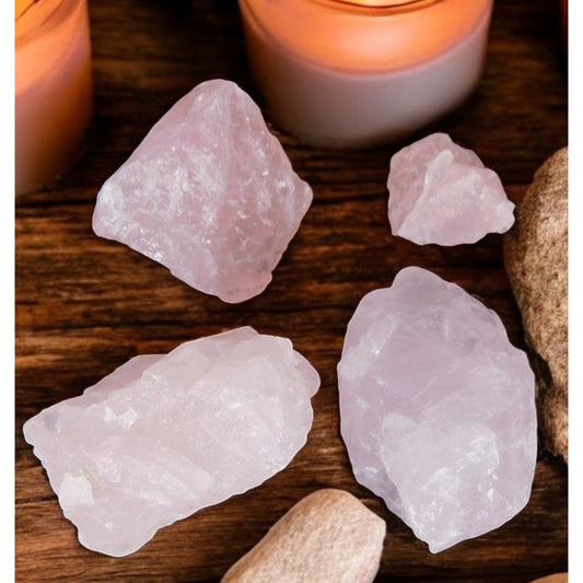 Natural Rose Quartz Stones 3.5 oz Raw Pink Crystal Healing Gems