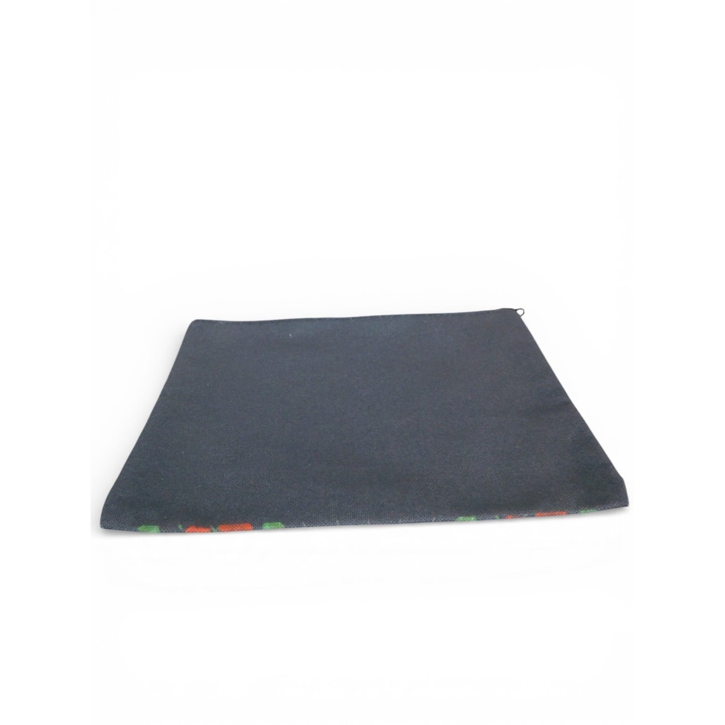 Butterfly Clutch Bag Womens Small Black Canvas Zip Pouch Cosmetic Makeup