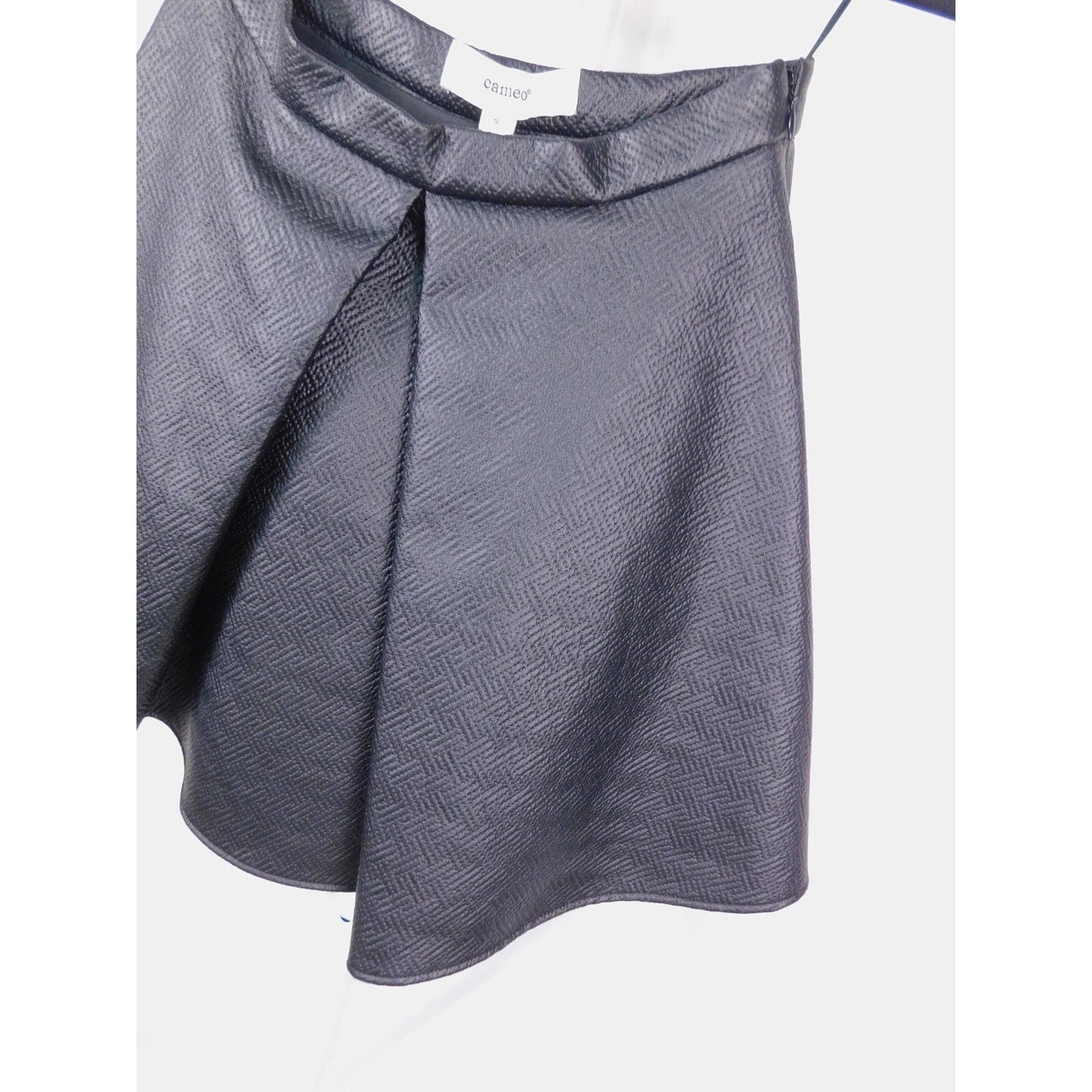 Cameo the Label Bloom Skirt S - Black Textured A-Line Mini - NWT
