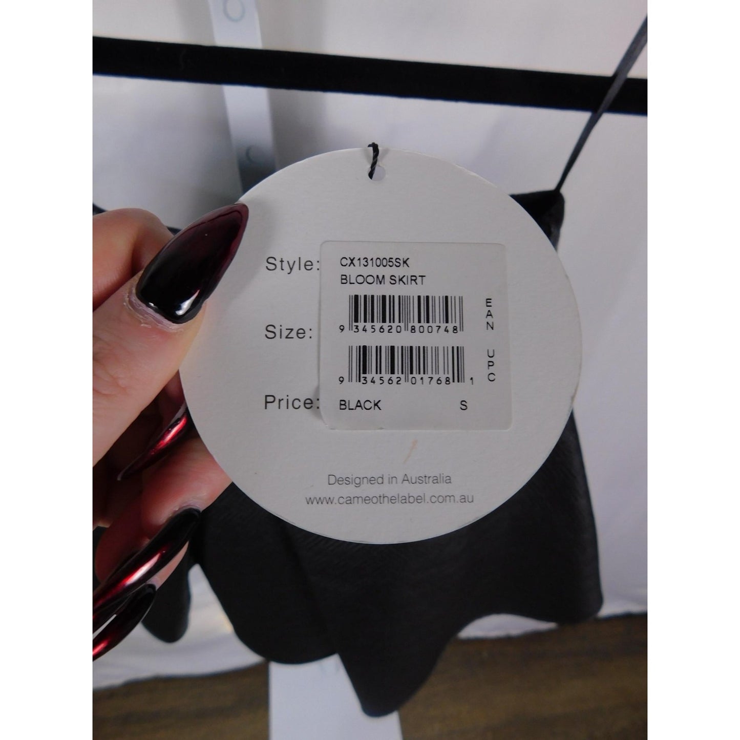 Cameo the Label Bloom Skirt S - Black Textured A-Line Mini - NWT