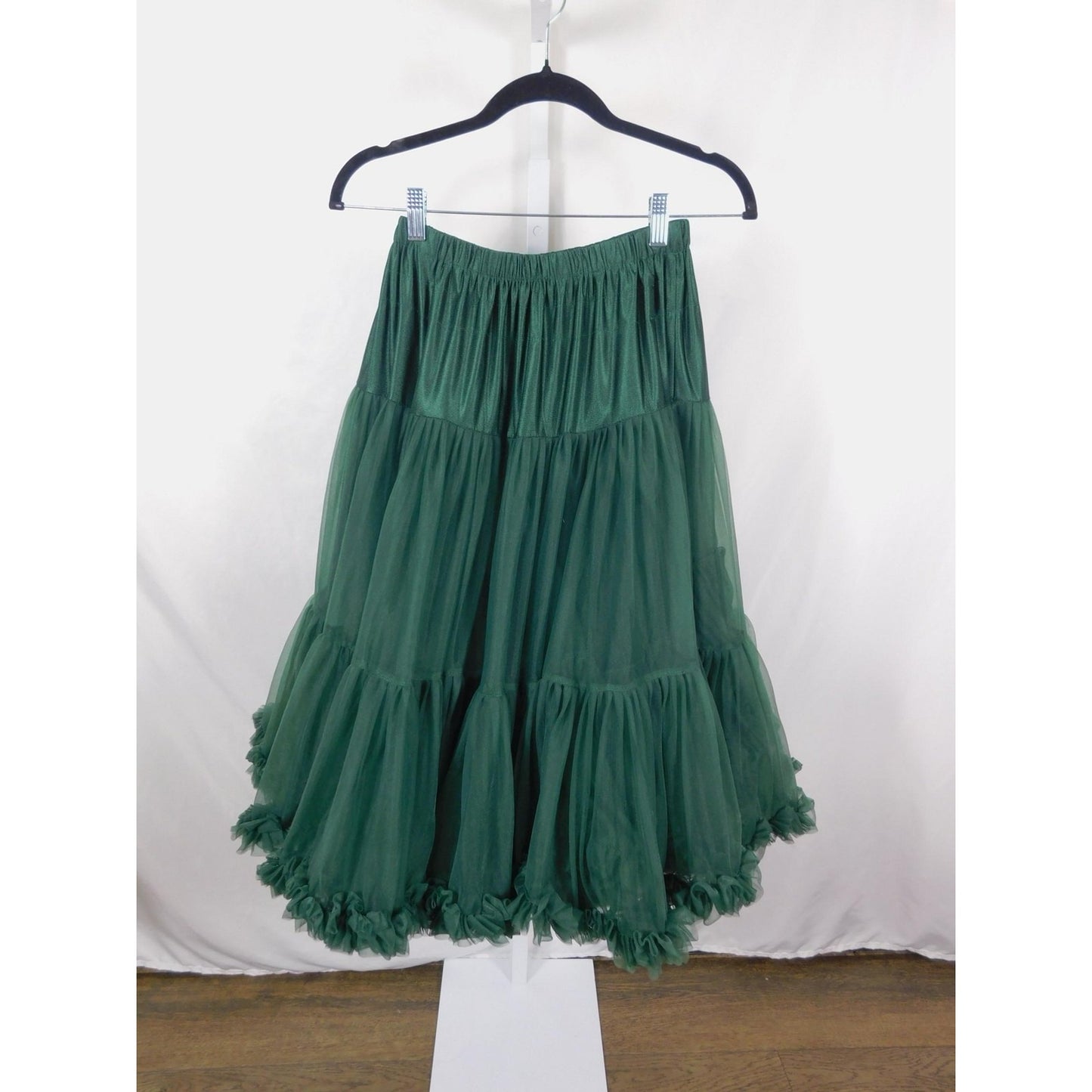 Banned Retro Small Green Tulle Petticoat Ruffle Swing Skirt
