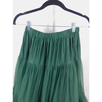 Banned Retro Small Green Tulle Petticoat Ruffle Swing Skirt