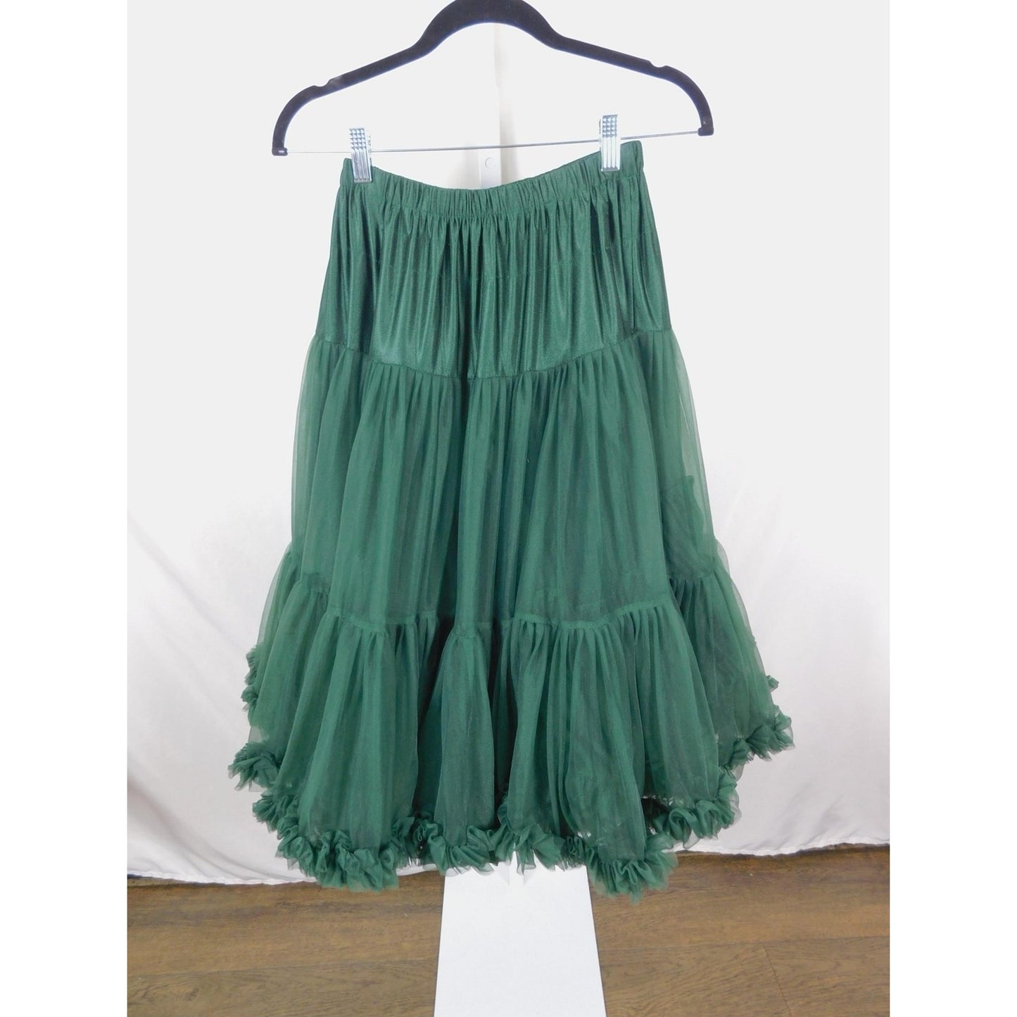 Banned Retro Small Green Tulle Petticoat Ruffle Swing Skirt