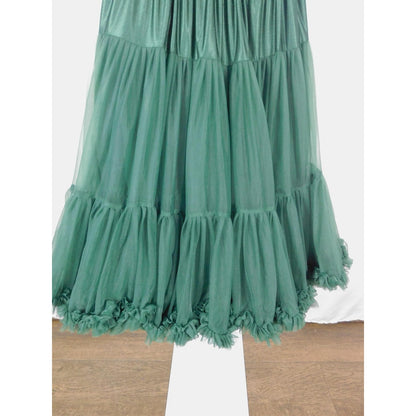Banned Retro Small Green Tulle Petticoat Ruffle Swing Skirt