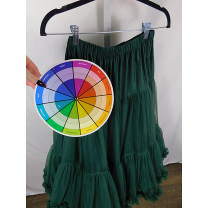 Banned Retro Small Green Tulle Petticoat Ruffle Swing Skirt