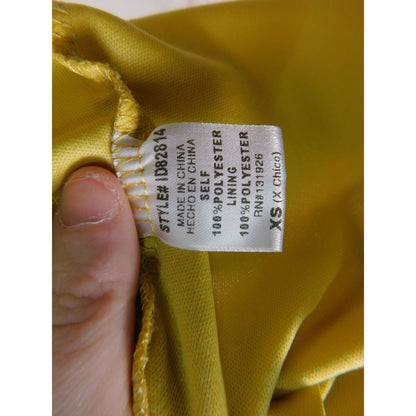 DM Fashion Yellow Lace Maxi Dress XS Women Boho