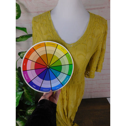 DM Fashion Yellow Lace Maxi Dress XS Women Boho