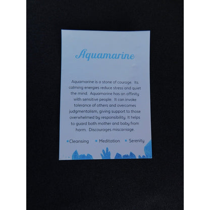 Aquamarine Bead Bracelet Stretch Calming Stone Meditation Cleansing Serenity Yog