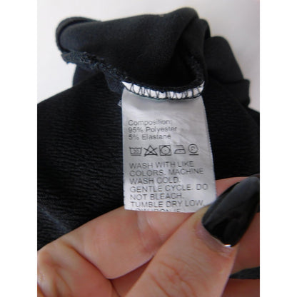 Womens Gothic Black & White Long Sleeve Top Size Large Witchcore