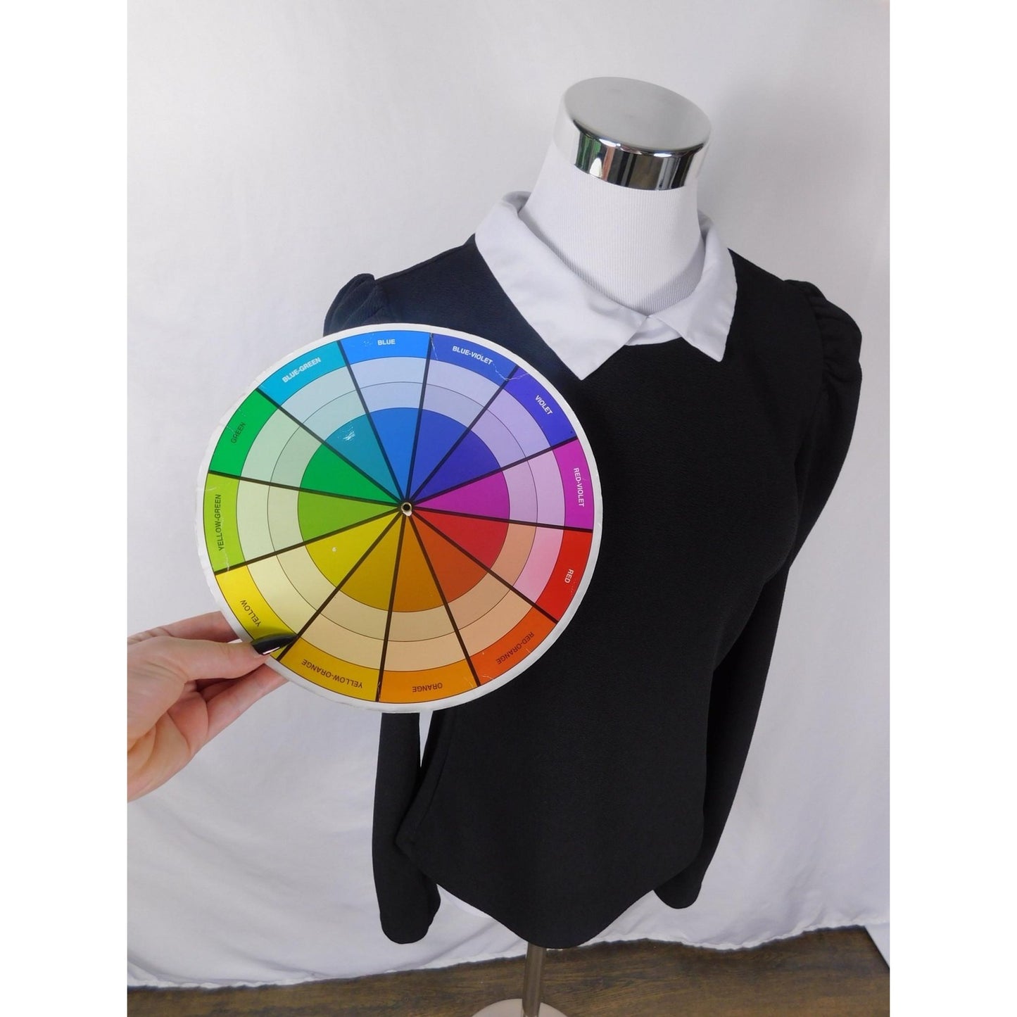 Womens Gothic Black & White Long Sleeve Top Size Large Witchcore