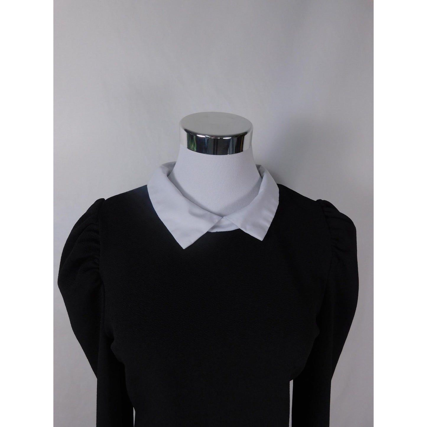 Womens Gothic Black & White Long Sleeve Top Size Large Witchcore