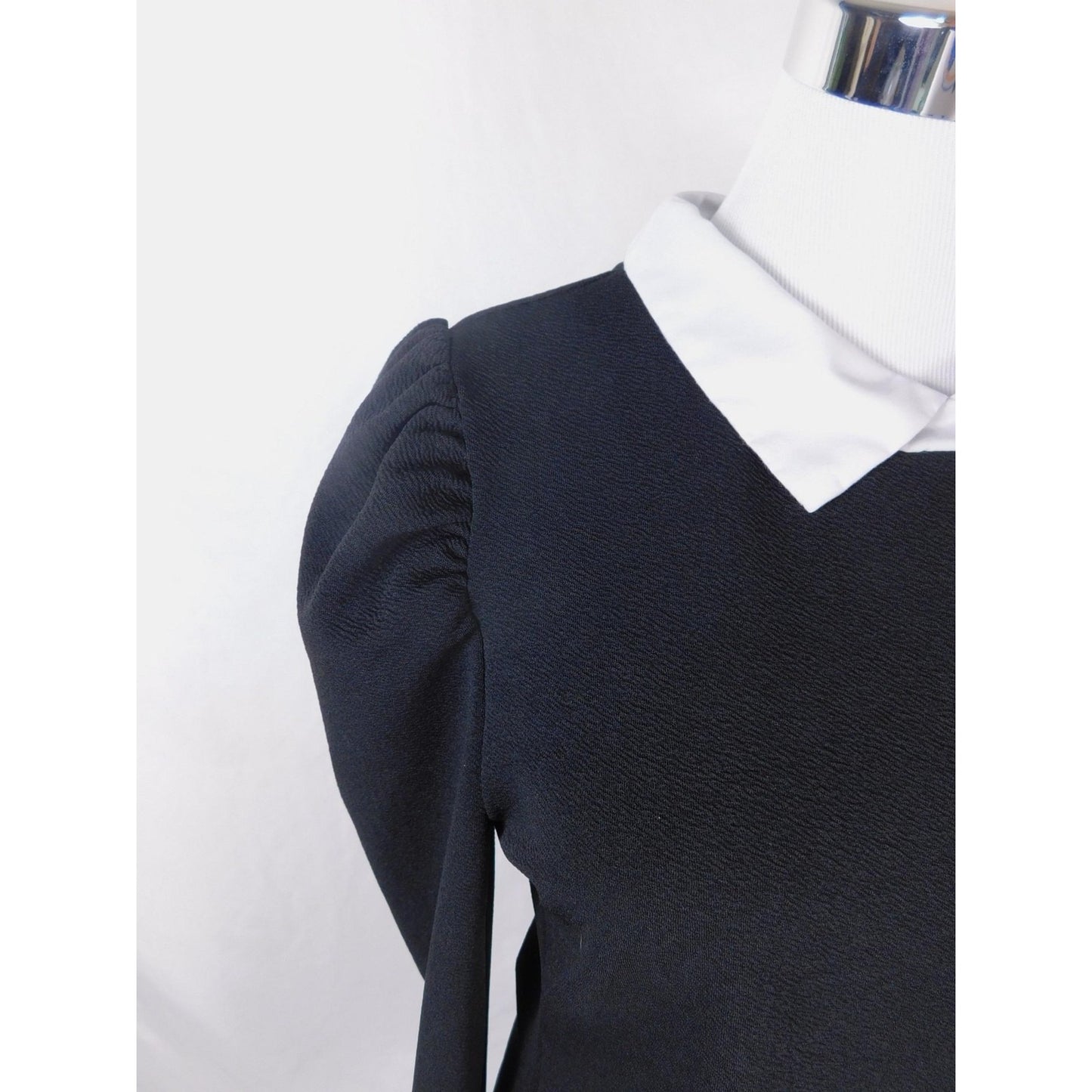 Womens Gothic Black & White Long Sleeve Top Size Large Witchcore