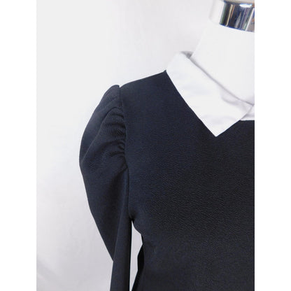 Womens Gothic Black & White Long Sleeve Top Size Large Witchcore