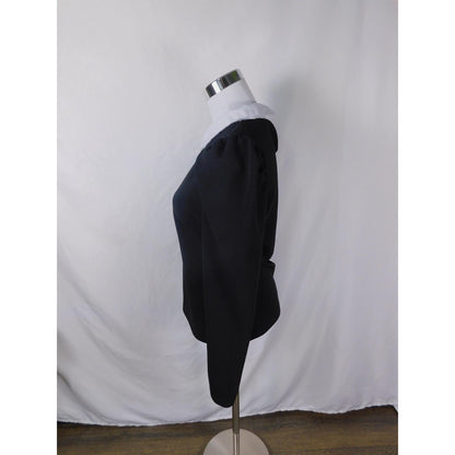 Womens Gothic Black & White Long Sleeve Top Size Large Witchcore