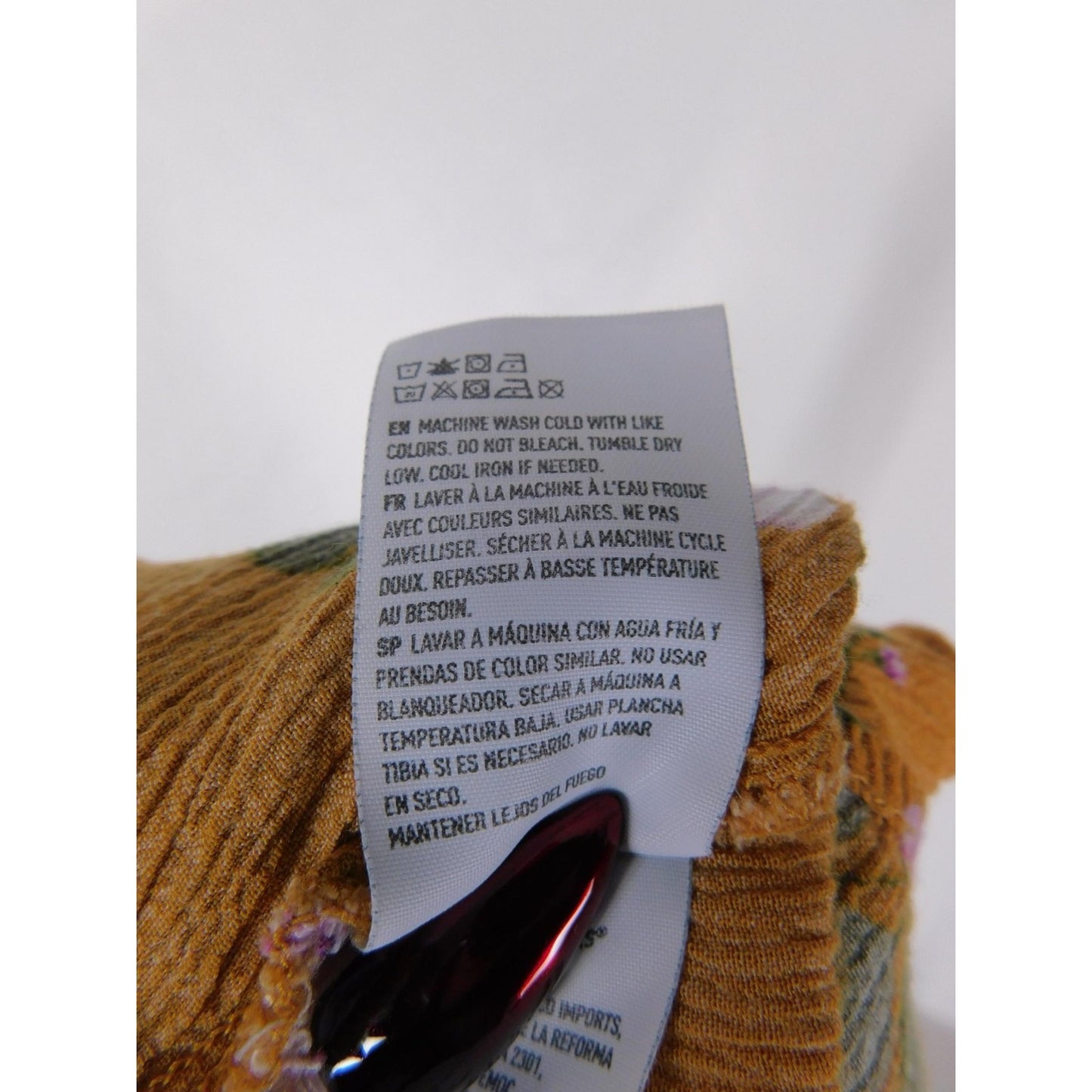 AE Small Yellow Floral Button Front Sundress Crinkle Boho