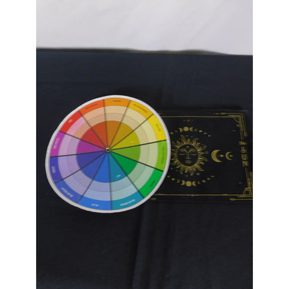 Zippered Canvas Pouch With Sun & Moon Design