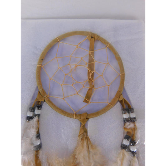 Brown Feather Dream Catcher Small Ethnic Wall Hanging Mystical Bedroom Decor