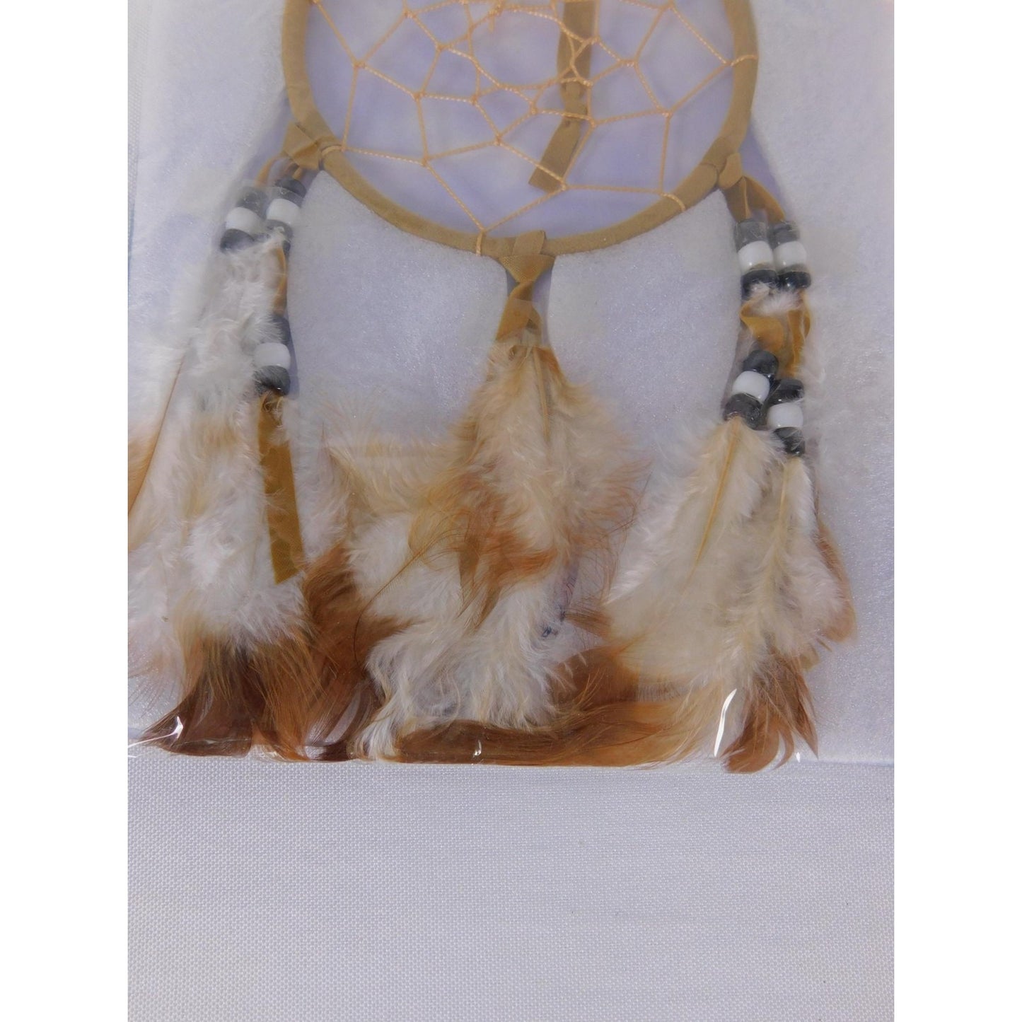 Brown Feather Dream Catcher Small Ethnic Wall Hanging Mystical Bedroom Decor