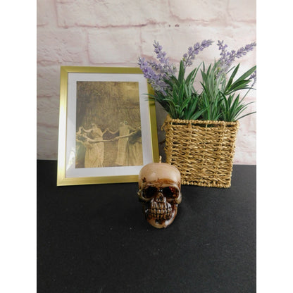 Unscented Skull Candle Home Decor 3" - Goth, Witchy
