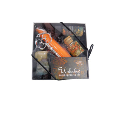 Unlocked Road Opener Spell Kit - Block Clearing Abundance - Glass & Key