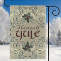 Blessed Yule Garden Flag Pagan Holiday Decor Winter Solstice Outdoor Banner Sign