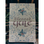 Blessed Yule Garden Flag Pagan Holiday Decor Winter Solstice Outdoor Banner Sign