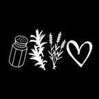 Salt Shaker Herb Heart Vinyl Decal Sticker For Cars/Motorcycles 5.5x2.75 Inches