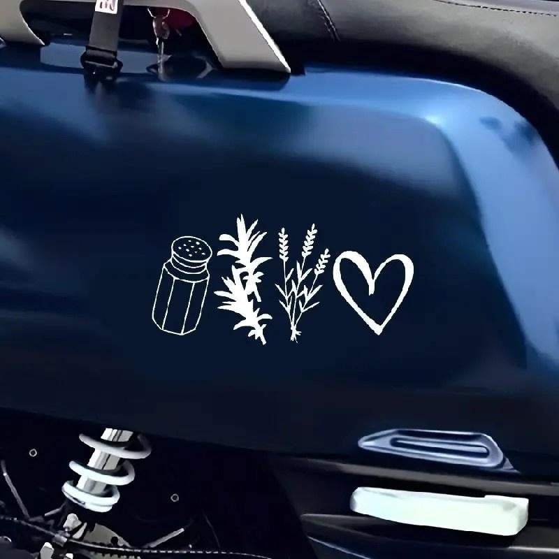 Salt Shaker Herb Heart Vinyl Decal Sticker For Cars/Motorcycles 5.5x2.75 Inches