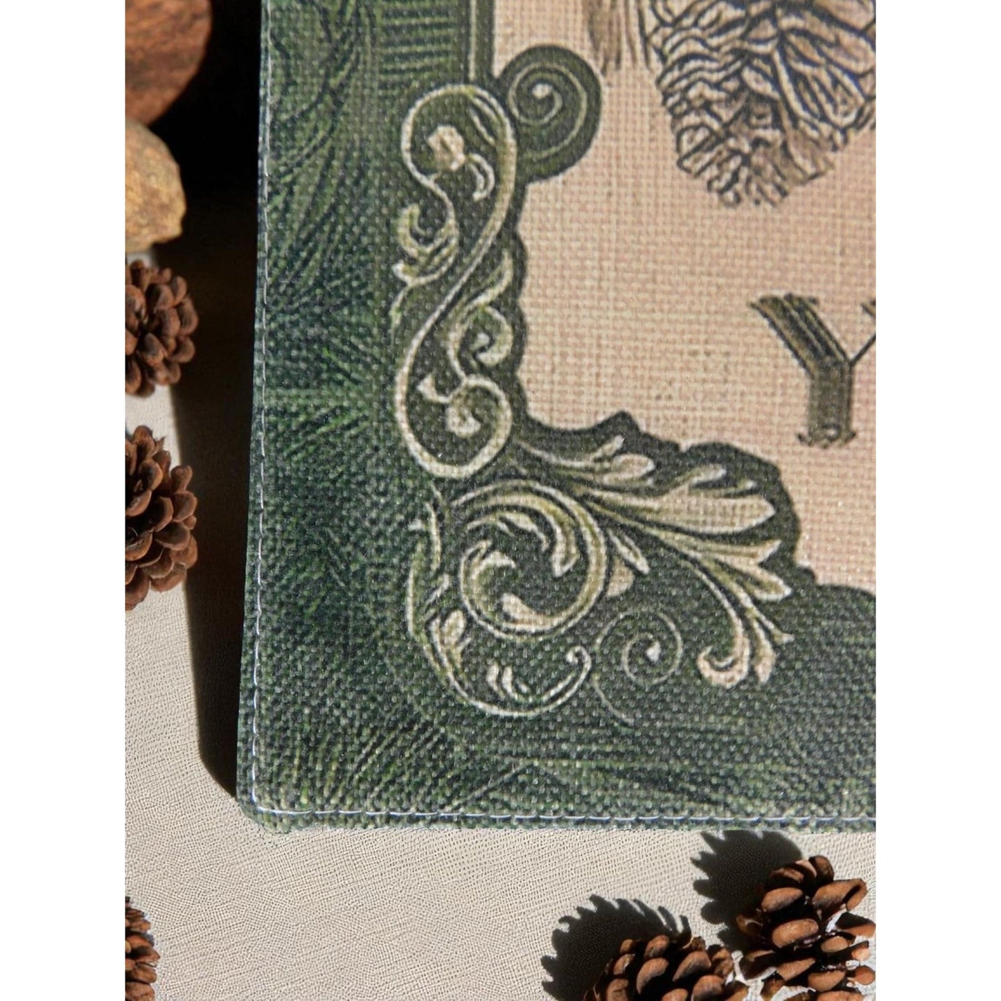 Blessed Yule Garden Flag – Bird & Pinecone – New