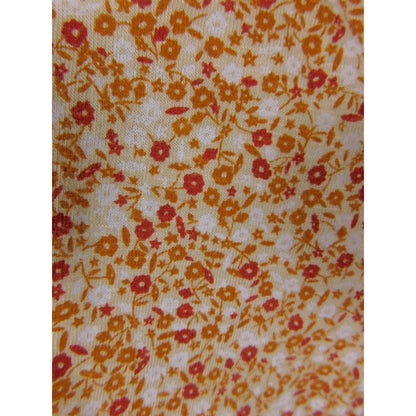 Wonderly Orange Floral Peasant Top 2X - Boho Ruffle Tie - Excellent