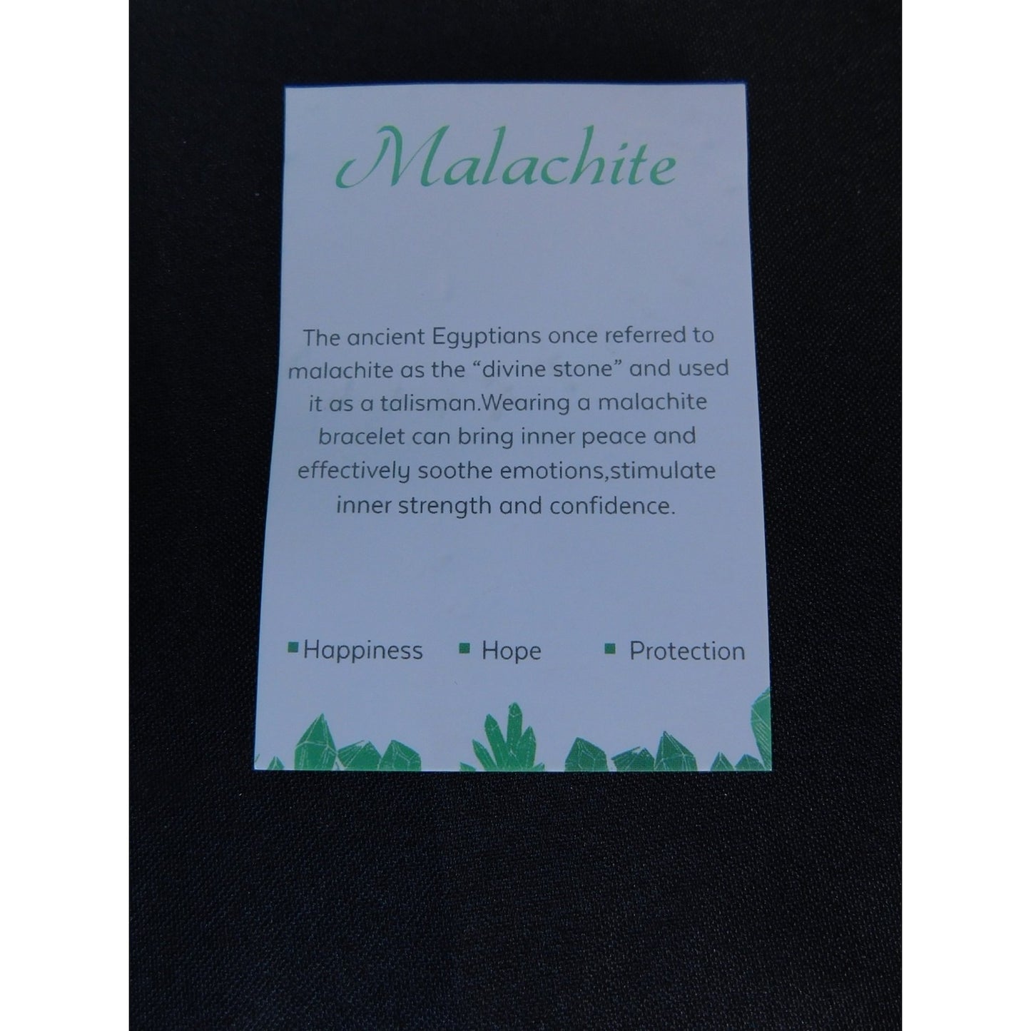 Malachite Beaded Bracelet Stretch Green Crystal Gemstone Healing Energy Jewelry