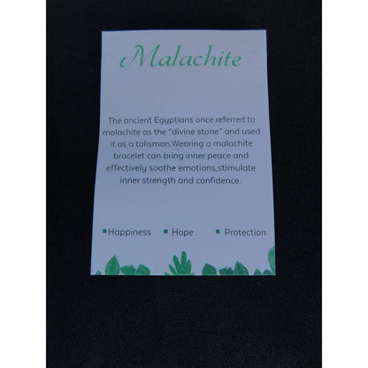 Malachite Beaded Bracelet Stretch Green Crystal Gemstone Healing Energy Jewelry