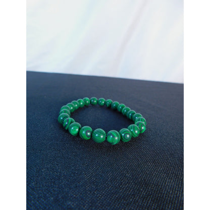 Malachite Beaded Bracelet Stretch Green Crystal Gemstone Healing Energy Jewelry
