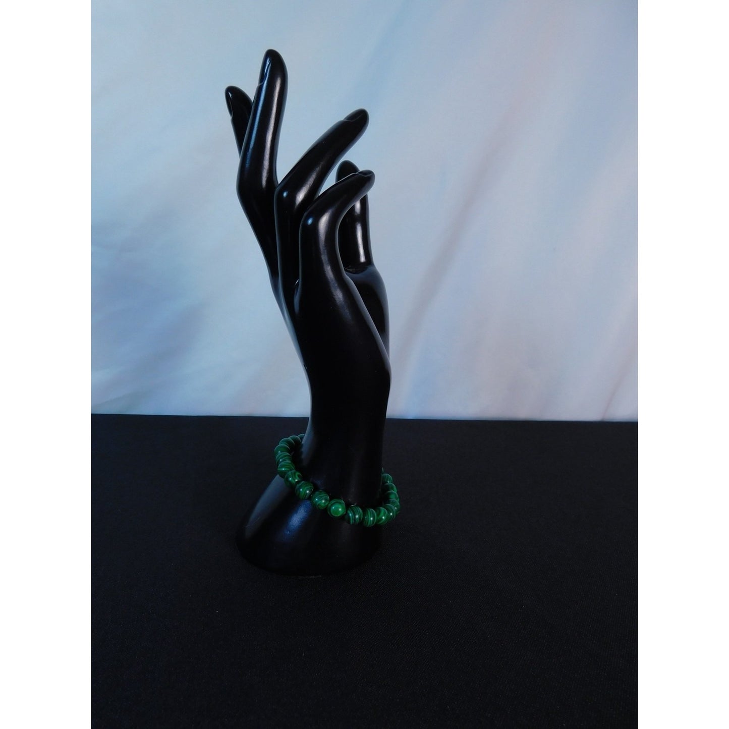 Malachite Beaded Bracelet Stretch Green Crystal Gemstone Healing Energy Jewelry