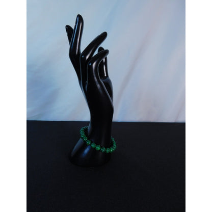 Malachite Beaded Bracelet Stretch Green Crystal Gemstone Healing Energy Jewelry