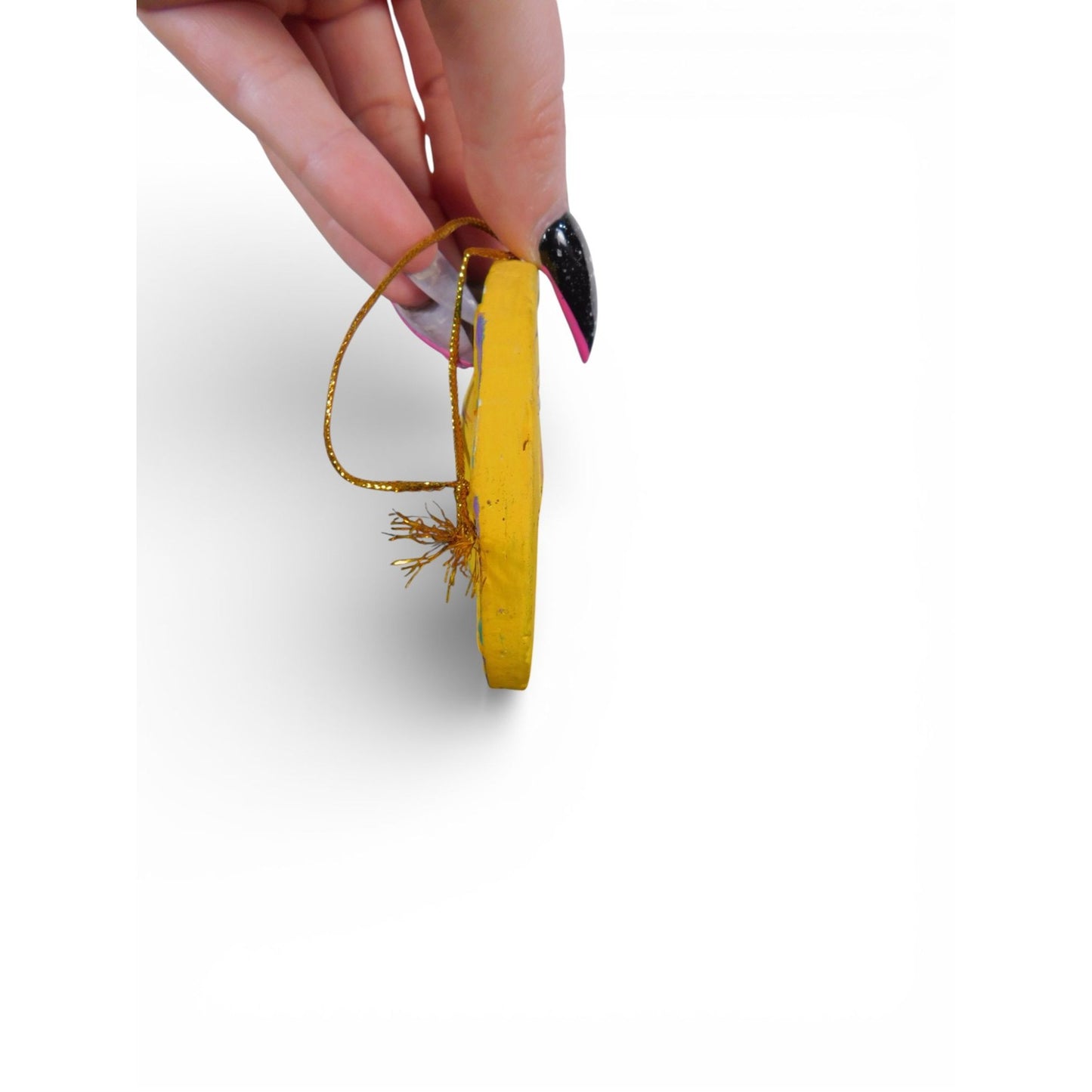 Hand Carved Wood Sun Moon Ornament Celestial Hanging Wall Decor Vtg