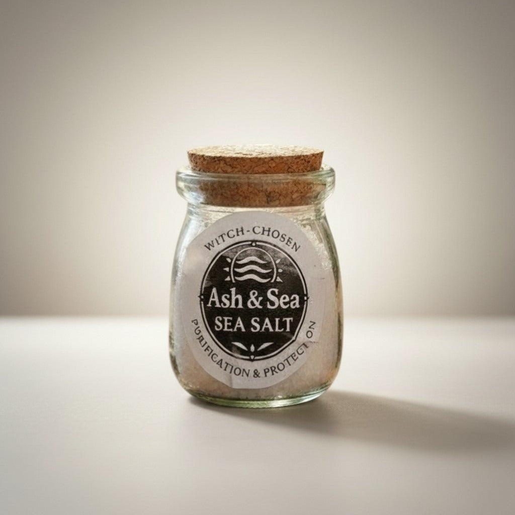 Ash & Sea Sea Salt Witch-Chosen Purification Protection Ritual Jar Wicca Altar