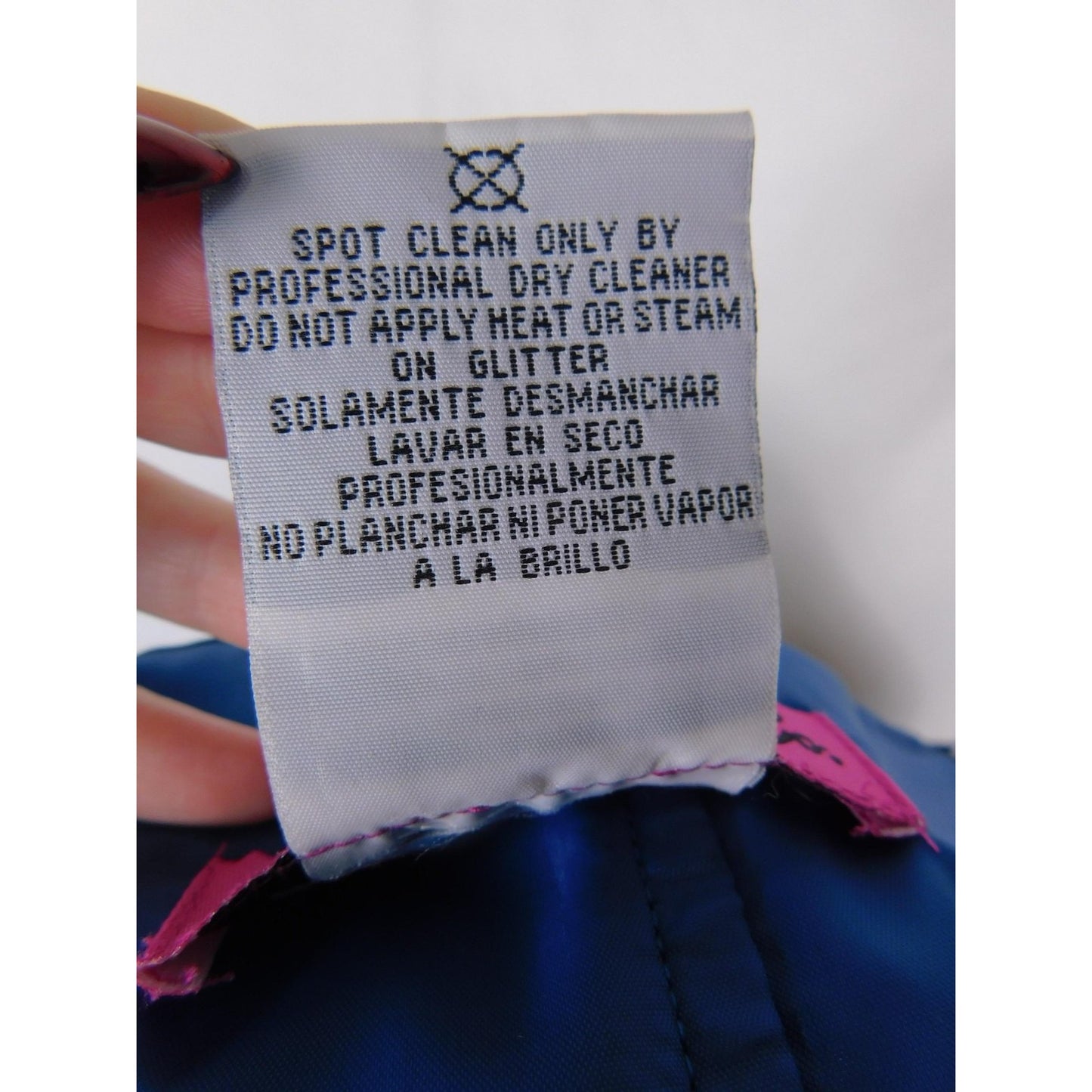 Morgan & Co 13/14 Black Blue Beaded Halter Dress