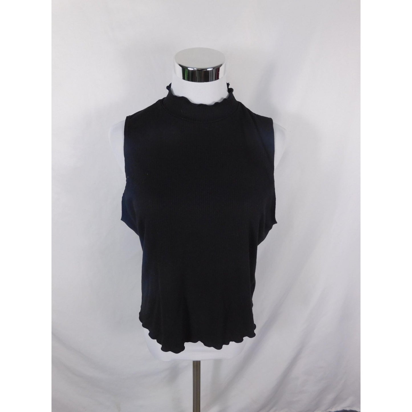 Forever 21 2X Ribbed Mock Neck Tank Made in USA Gothic Witch