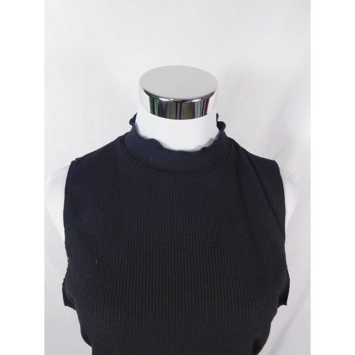 Forever 21 2X Ribbed Mock Neck Tank Made in USA Gothic Witch