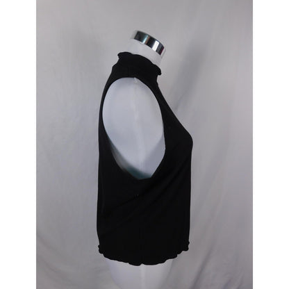 Forever 21 2X Ribbed Mock Neck Tank Made in USA Gothic Witch