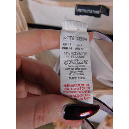 PrettyLittleThing Marble Bodysuit 8 - Long Sleeve - Excellent - Witchcore Ethereal