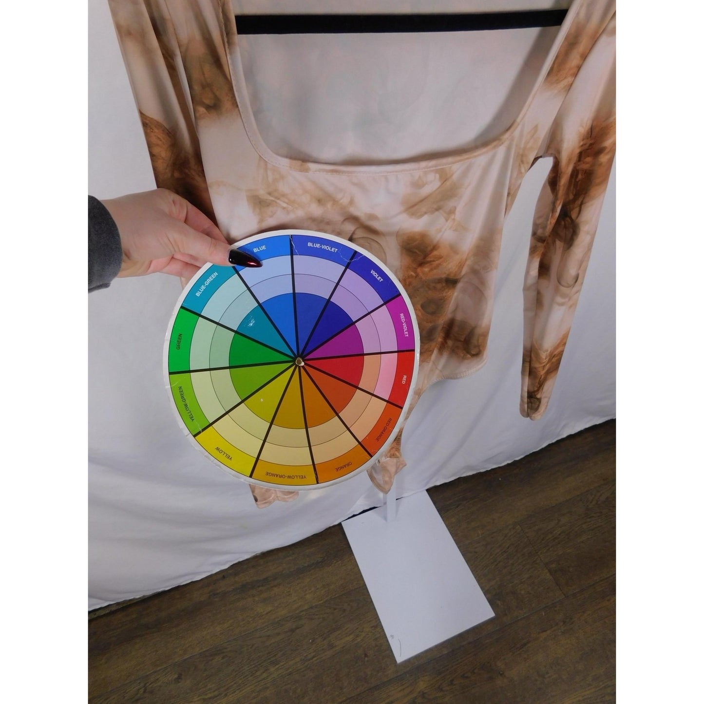 PrettyLittleThing Marble Bodysuit 8 - Long Sleeve - Excellent - Witchcore Ethereal