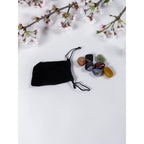 7 Chakra Tumbled Stone Set in Velvet Pouch Crystal Witch Altar Decor