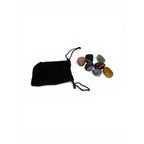 7 Chakra Tumbled Stone Set in Velvet Pouch Crystal Witch Altar Decor