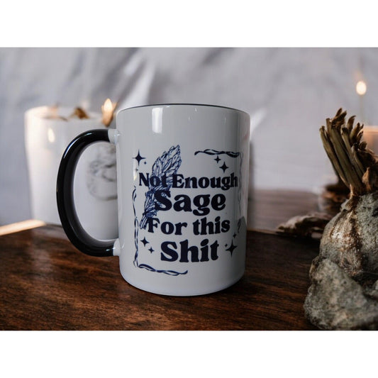 No Enough Sage Mug Fun Gothic Cottagecore Style Ceramic Coffee Cup