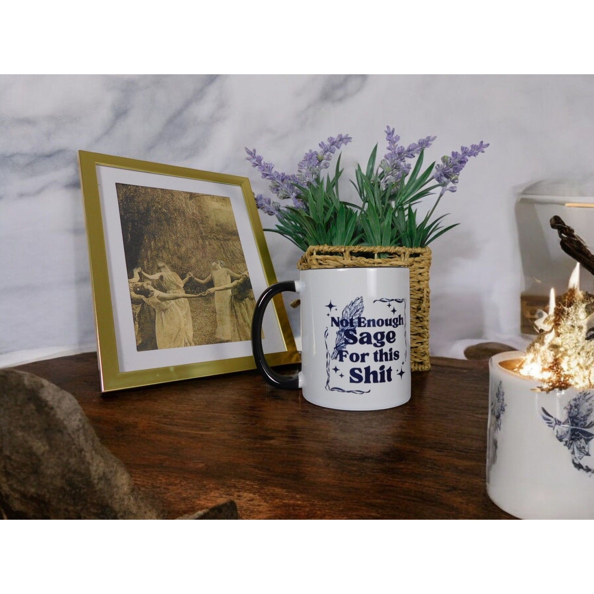 No Enough Sage Mug Fun Gothic Cottagecore Style Ceramic Coffee Cup
