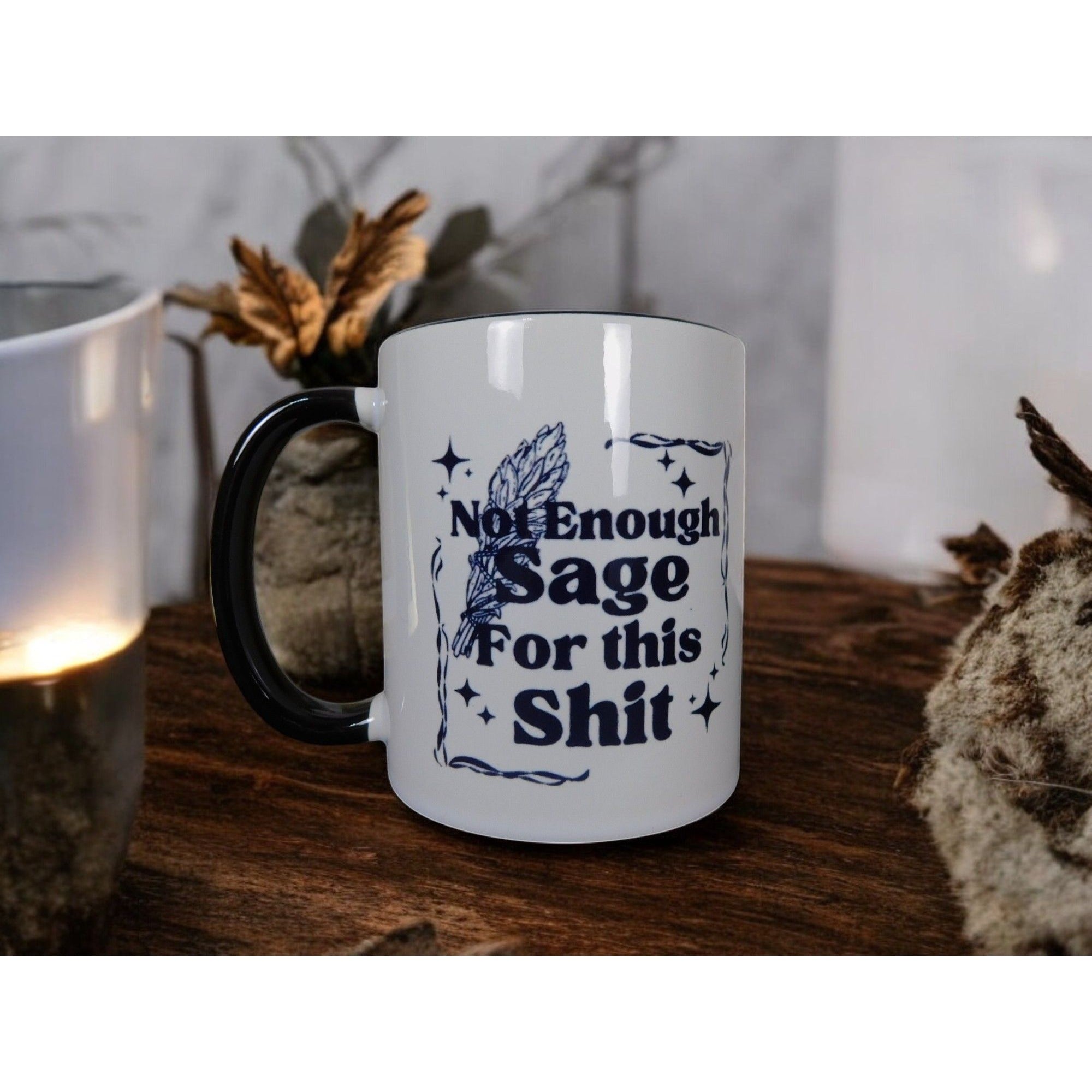 No Enough Sage Mug Fun Gothic Cottagecore Style Ceramic Coffee Cup